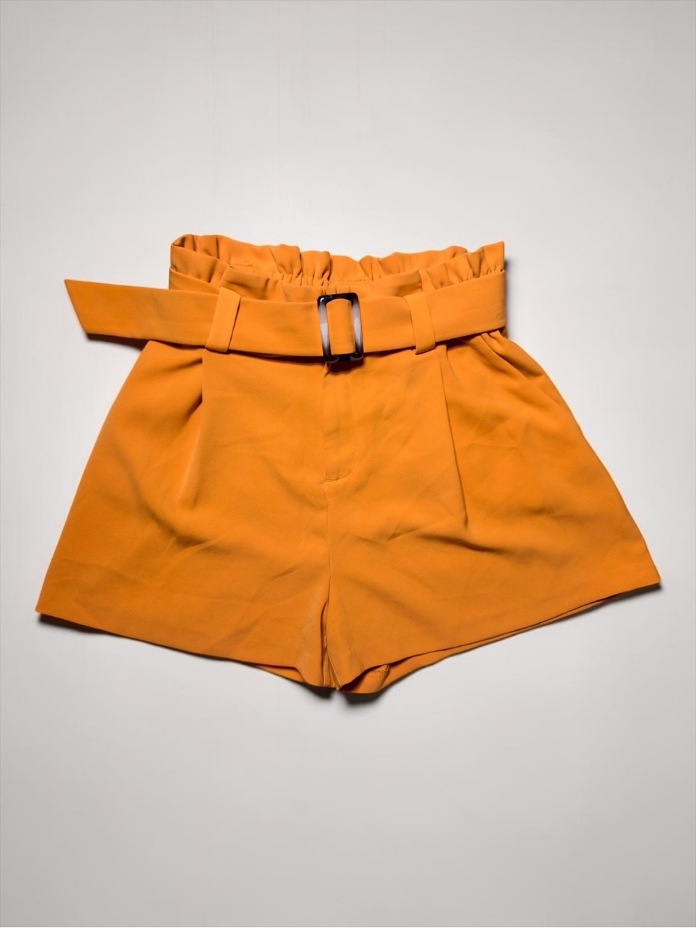 ✨Nine West✨High-Waist Paperbag Belted Shorts in Marigold